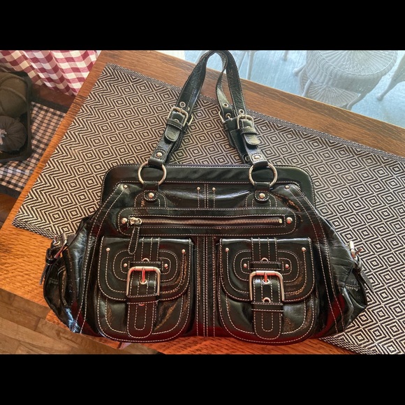 Rafe for Target shoulder bag. Black with white. - Picture 1 of 6